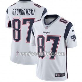 Camiseta Hombre NFL New England Patriots Rob Gronkowski 87 Nike Blanco